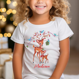 Camiseta Ciervo de Navidad Adorable 