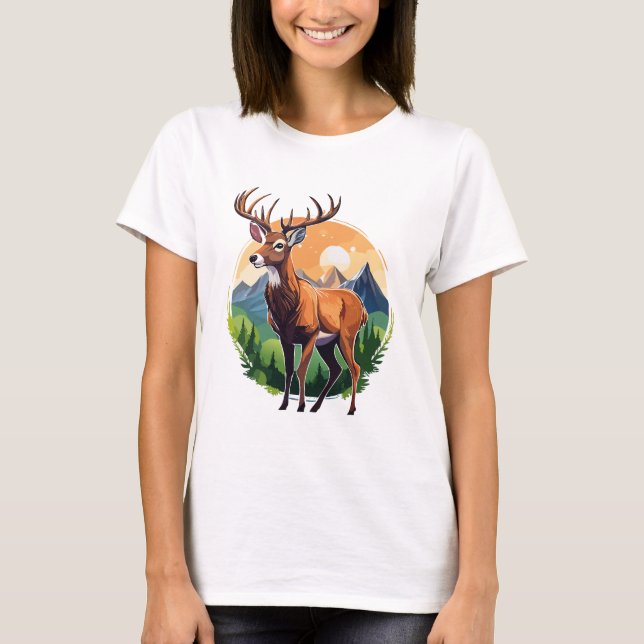 Camiseta Ciervo rojo (Anverso)