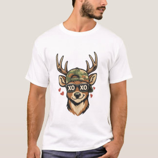 Camiseta Ciervo XO con sombrero de camuflaje – Diseño diver
