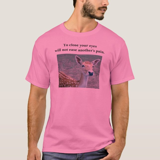 Camiseta ciervos - cerrarse los ojos… (Anverso)