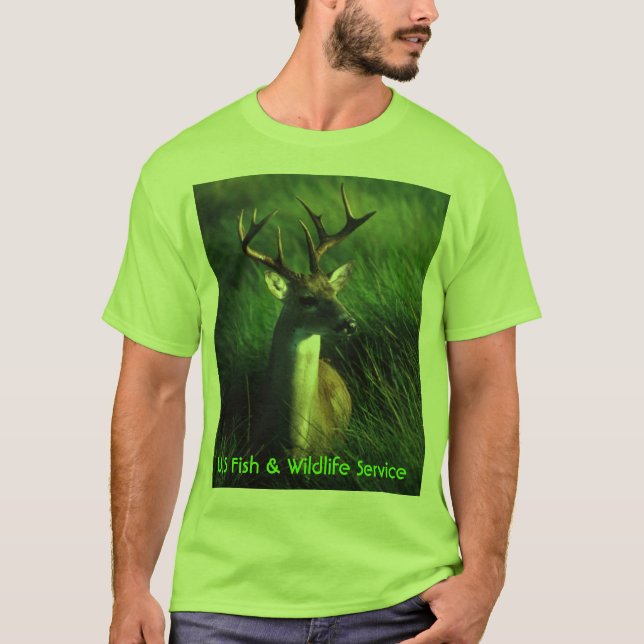 Camiseta Ciervos/dólar atado blanco (Anverso)