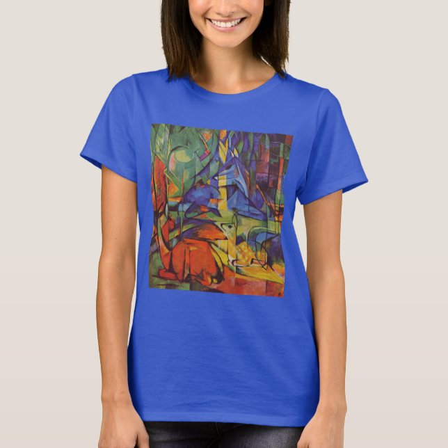Camiseta Ciervos en el bosque II de Franz Marc, Arte antigu (Anverso)