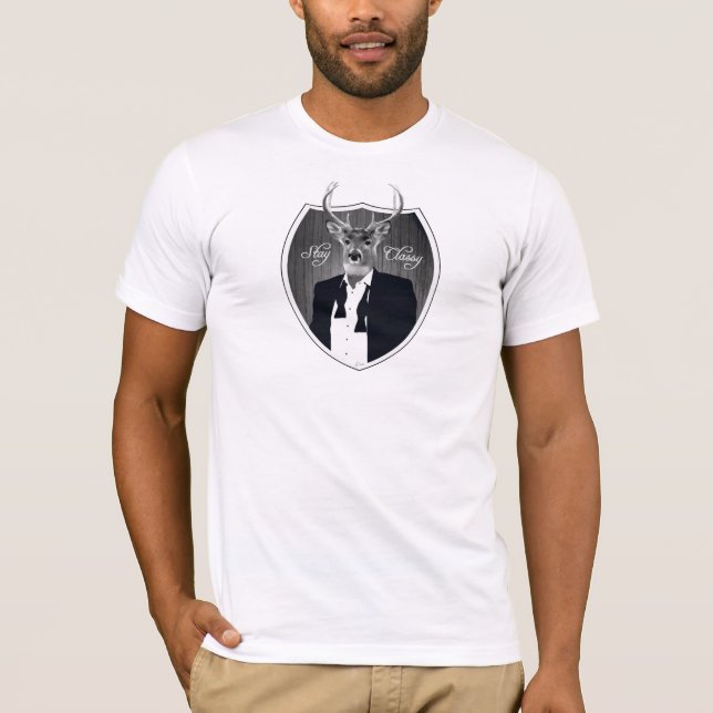 Camiseta Ciervos en el smoking - estancia con clase (Anverso)
