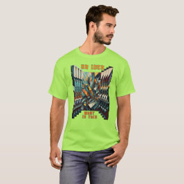 Camiseta Cifras abstractas con efecto mariposa