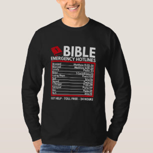 Camiseta Cifras de emergencia de la Biblia: Biblia cristian