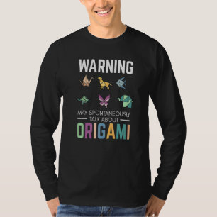 Camiseta Cifras de origami que dicen grúa para el rollo ple