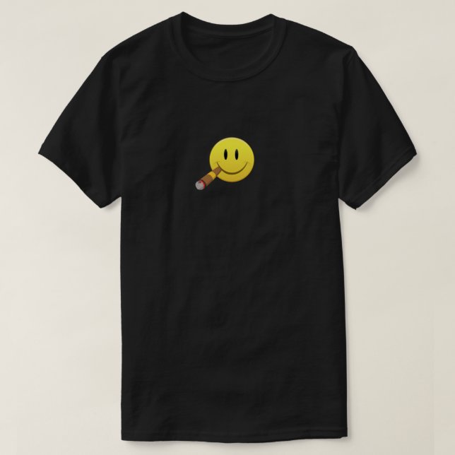 Camiseta Cigar Happy Face (Diseño del anverso)