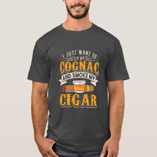 Camiseta Cigar Lover Mi Cognac Y Fumar Mi Cigar