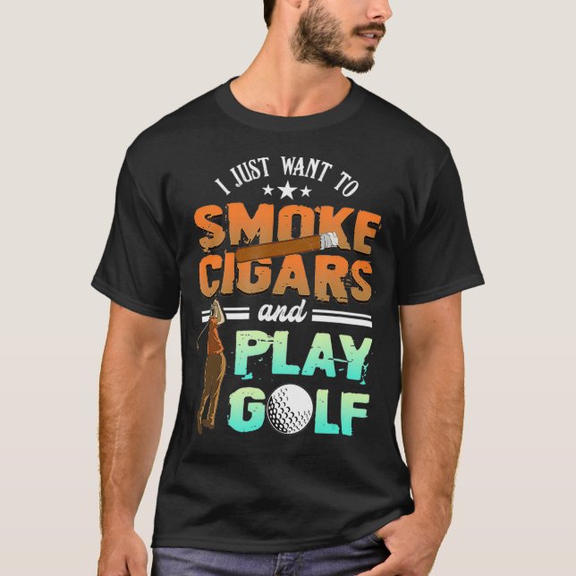 Camiseta Cigar Para Fumar Y Jugar Al Cigarrillo Para Fumar  (Anverso)