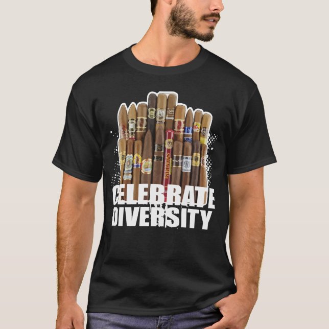 Camiseta Cigar Shirts For Men Celebrate Diversity Cigars (Anverso)