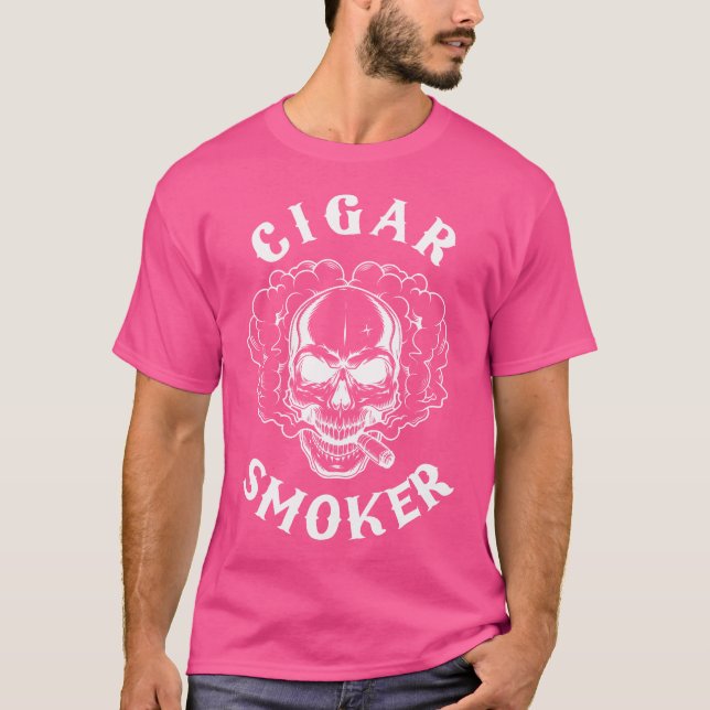 Camiseta Cigar Smoker Skeleton Skull Cigars Tobacco Cuba Ni (Anverso)