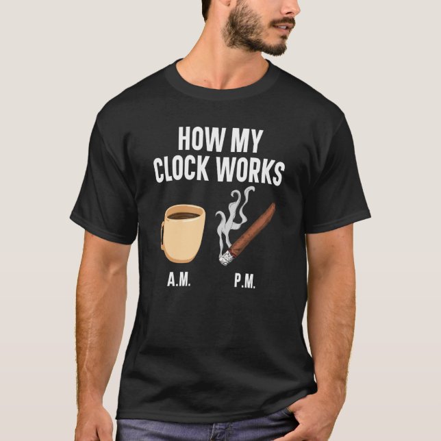 Camiseta Cigar Smoking Tobacco Smoke Cigarette Smoker Coffe (Anverso)