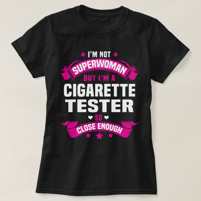 Camiseta Cigarette Tester (Diseño del anverso)