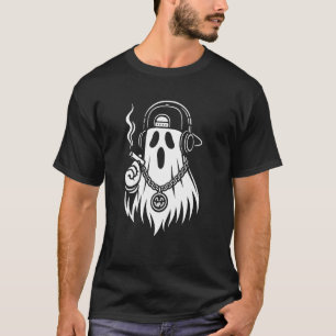 Camiseta Cigarrillo Fantasma Halloween Hip Hop Hombres Muje