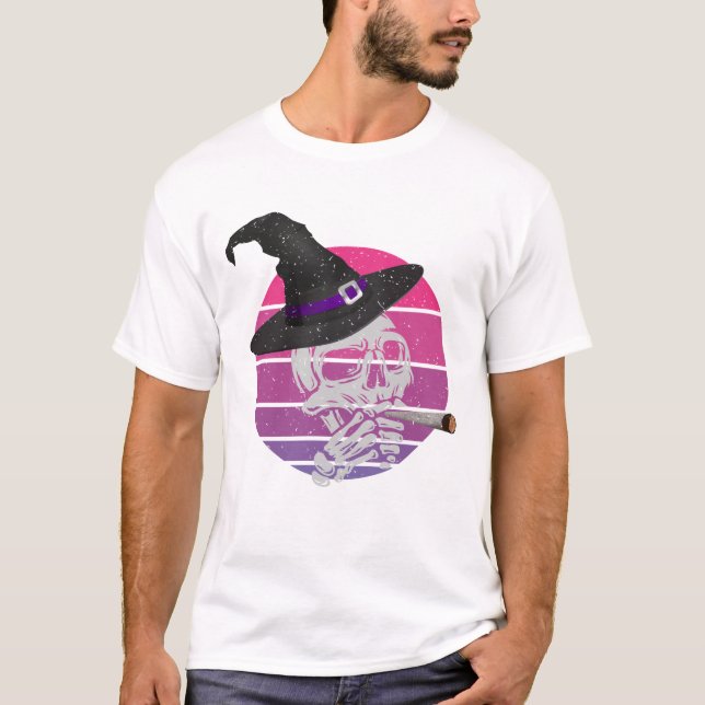 Camiseta Cigarrillo Fundido Y Aterrador Para Fumar Calavera (Anverso)