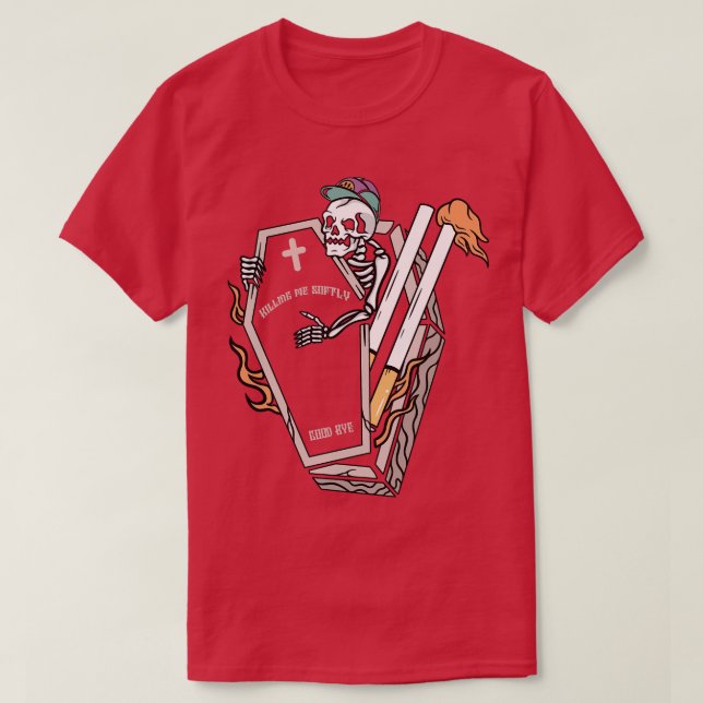 Camiseta Cigarrillo y muerte (Diseño del anverso)