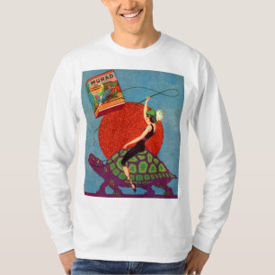 Camiseta Cigarrillos de Murad dama montando tortuga gigante