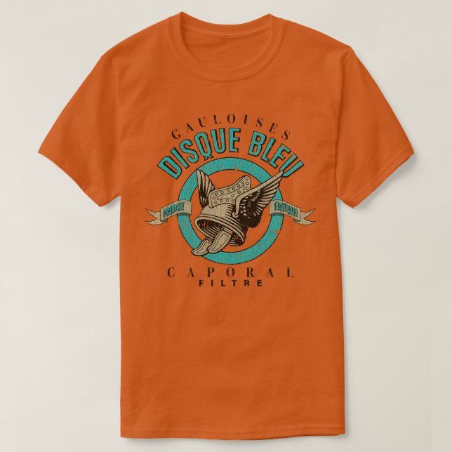 Camiseta Cigarrillos Disque Bleu Filtre 1954 (Diseño del anverso)