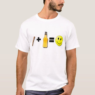 Camiseta Cigarro + Cerveza = felicidad