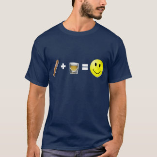 Camiseta Cigarro + Tiros = felicidad