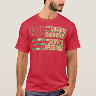 Camiseta Cigarros Bourbon arma Libertad (ATRÁS) Papá Bander