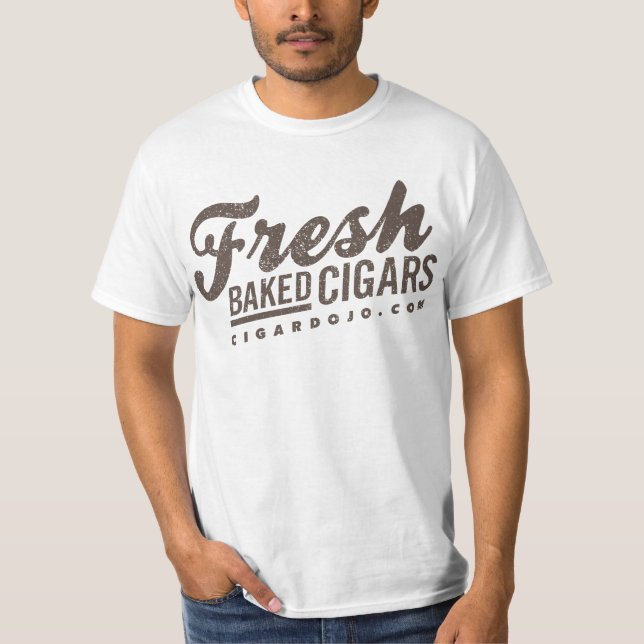 Camiseta ¡Cigarros cocidos frescos! (Anverso)