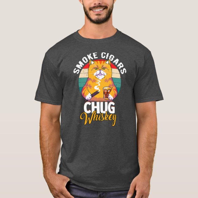 Camiseta Cigarros de humo para hombres Chug Fumador de ciga (Anverso)
