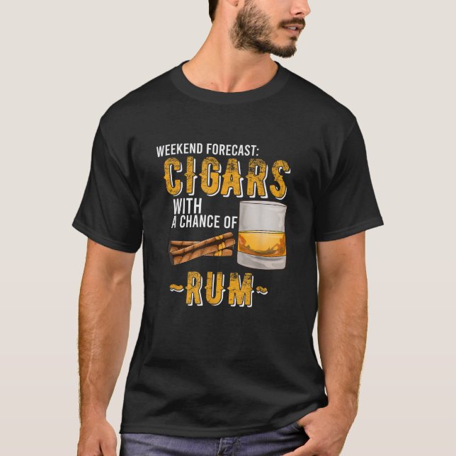 Camiseta Cigarros de previsión de fin de semana con posibil (Anverso)