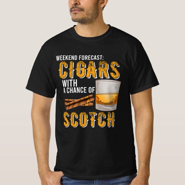 Camiseta Cigarros de previsión de fin de semana con posibil (Anverso)