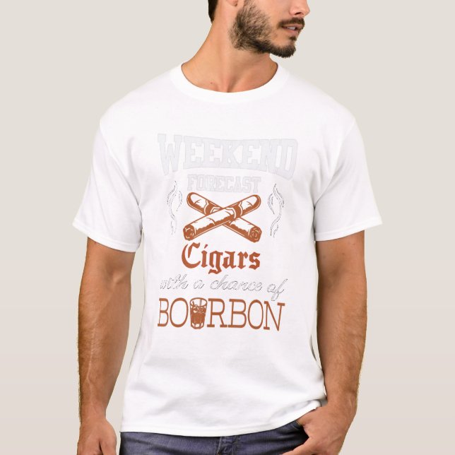 Camiseta Cigarros De Previsión De Fin De Semana Con Una Pos (Anverso)