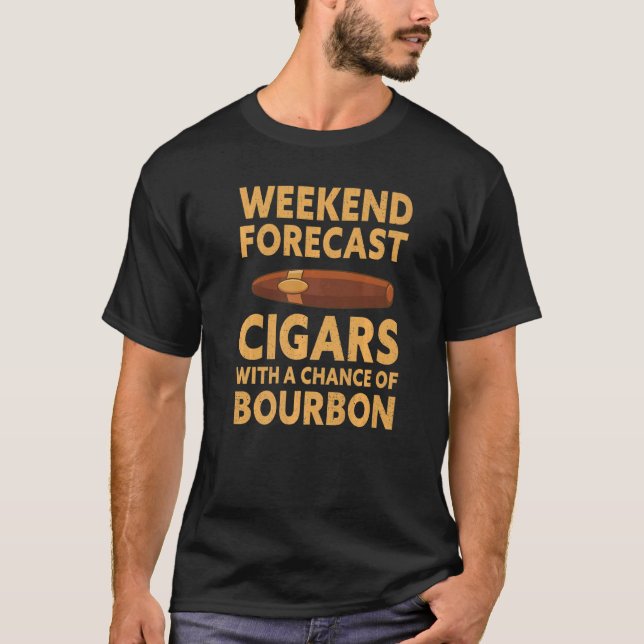 Camiseta Cigarros De Previsión De Fin De Semana Con Una Pos (Anverso)