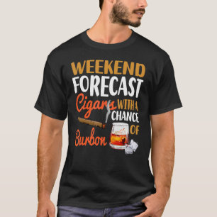 Camiseta Cigarros De Previsión De Fin De Semana Con Una Pos