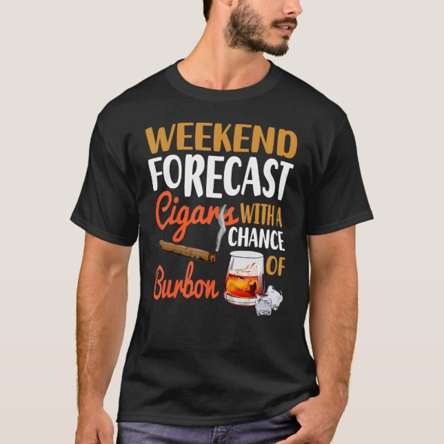 Camiseta Cigarros De Previsión De Fin De Semana Con Una Pos (Anverso)