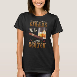 Camiseta Cigarros De Previsión De Fin De Semana Y Whiskey W