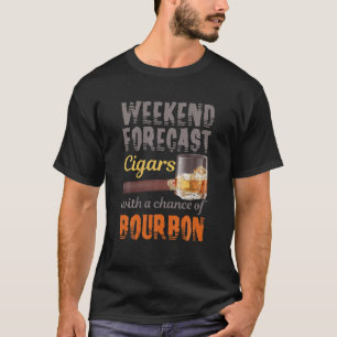 Camiseta Cigarros De Pronóstico De Fin De Semana Y Whiskey