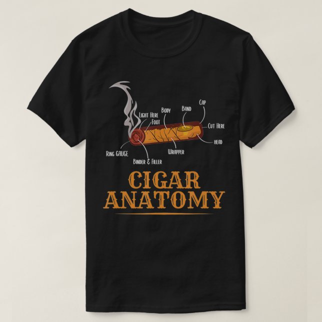 Camiseta Cigarros humorados para fumadores de anatomía de p (Diseño del anverso)