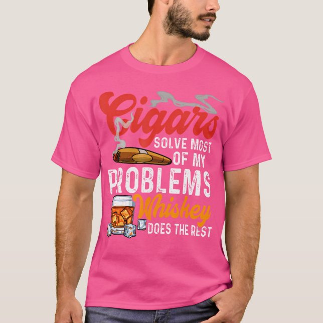 Camiseta Cigarros Y Whiskey Funny Dice Amor Al Fumar Cigarr (Anverso)