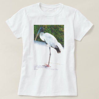 Camiseta Cigüeña de madera en desgaste de la tarde