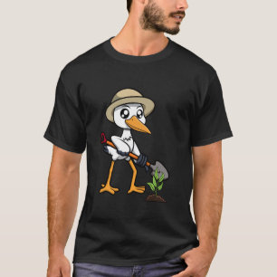 Camiseta Cigüeña Jardinería Hobby Jardinero Naturaleza