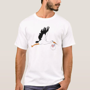 Camiseta Cigüeña que entrega al bebé
