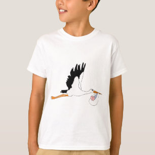 Camiseta Cigüeña que entrega al bebé