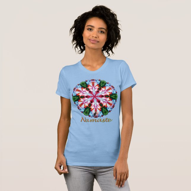 Camiseta Cilantro Namaste Caleidoscopio (Anverso completo)