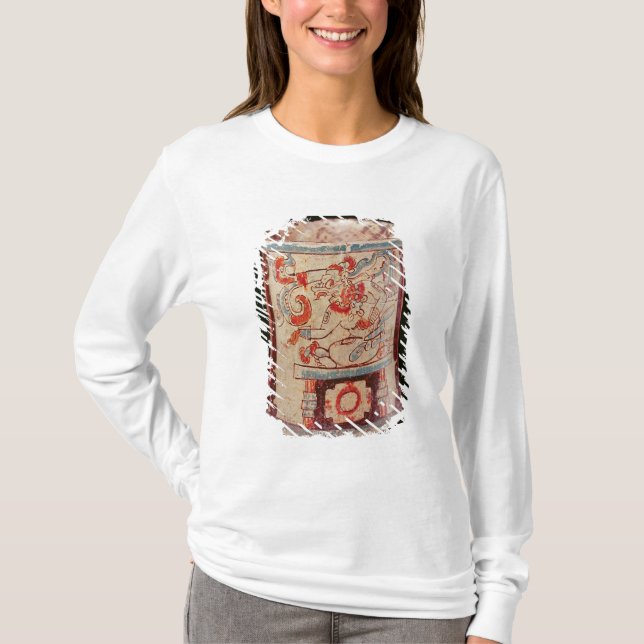 Camiseta Cilíndrico representando una deidad con los rizos (Anverso)