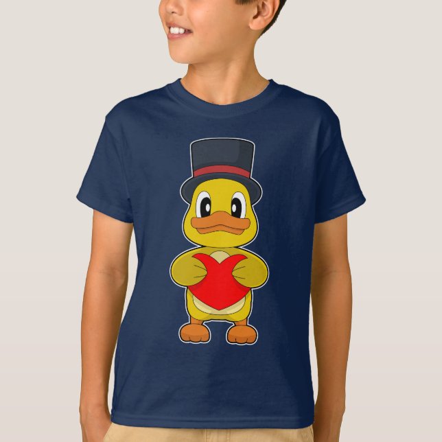 Camiseta Cilindro de aseo de pato boda (Anverso)