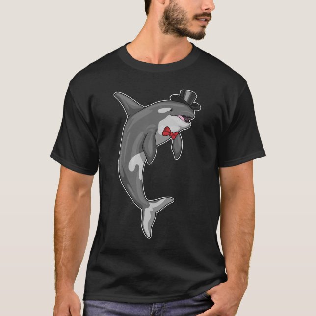 Camiseta Cilindro de boda Orca Groom (Anverso)