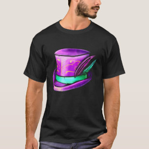 Camiseta Cilindro Gorra Púrpura Para Mardi Gras