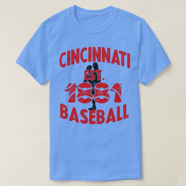 Camiseta Cincinnati Baseball Est 1881 Vint (Diseño del anverso)