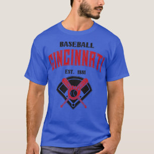 Camiseta Cincinnati Béisbol Est 1881 Vintage Look Text