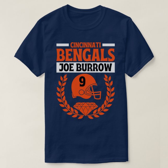 Camiseta Cincinnati Bengals Joe Burrow 9 American (Diseño del anverso)