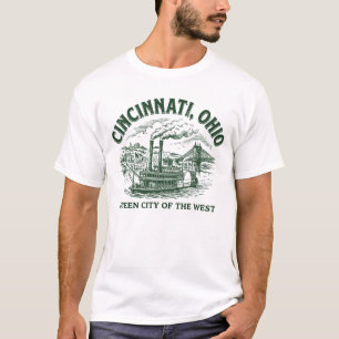 Camiseta Cincinnati Ciudad Ohio Reina Ciudad del Oeste